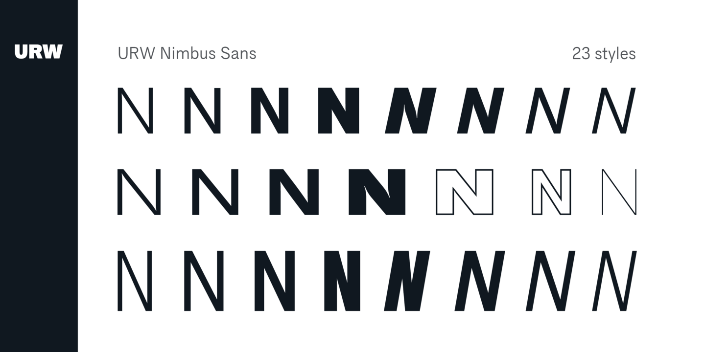 Beispiel einer Nimbus Sans CHS Regular-Schriftart