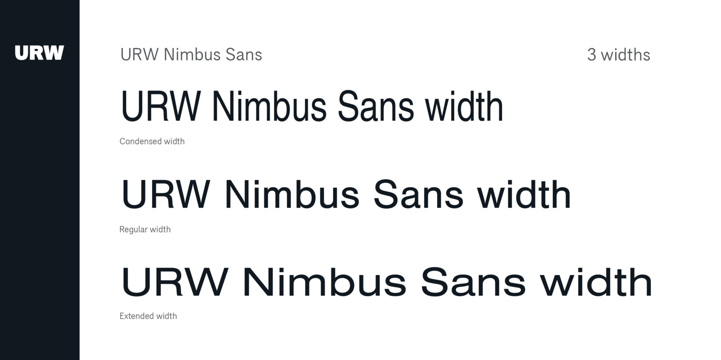 Beispiel einer Nimbus Sans CHS Regular-Schriftart