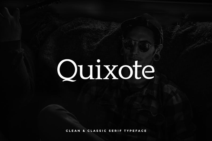 Beispiel einer Quixote Regular-Schriftart