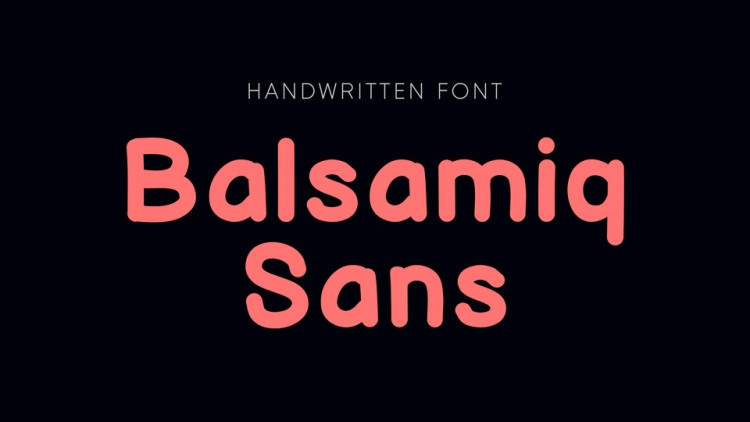 Beispiel einer Balsamiq Sans-Schriftart