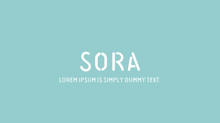 Beispiel einer Sora Medium-Schriftart