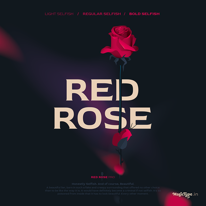 Beispiel einer Red Rose-Schriftart