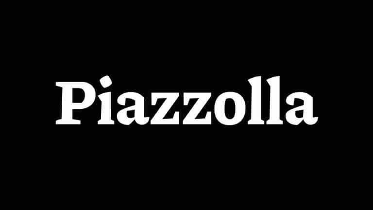 Beispiel einer Piazzolla SC Black-Schriftart