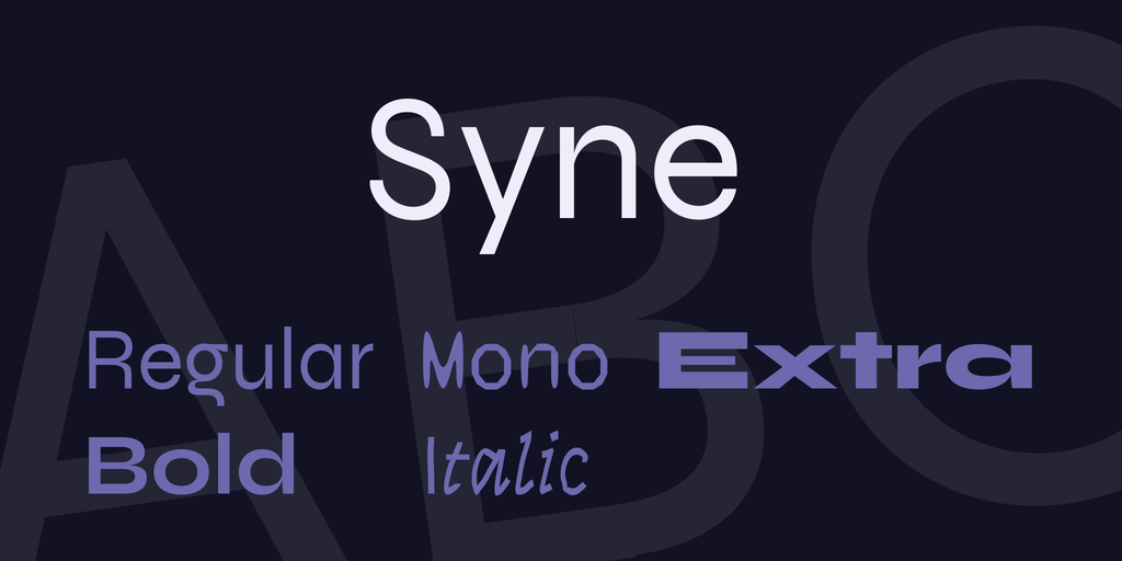 Beispiel einer Syne Medium-Schriftart