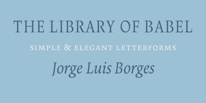 Beispiel einer Borges Gris-Schriftart