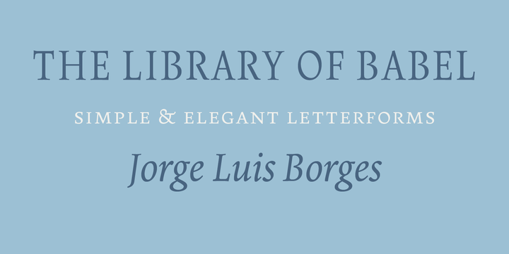 Beispiel einer Borges Gris Italic-Schriftart