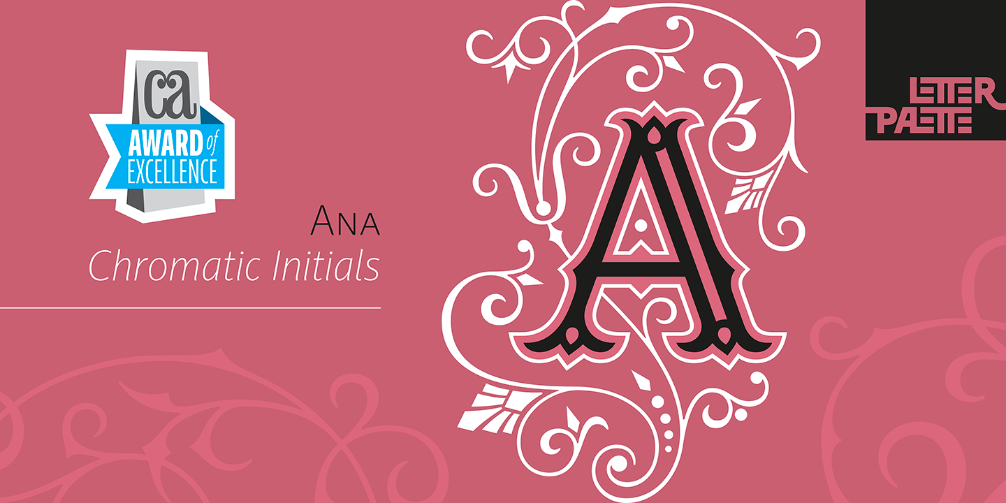 Beispiel einer Ana B Regular-Schriftart