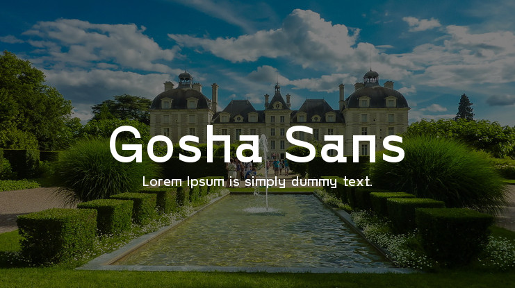 Beispiel einer Gosha Sans-Schriftart