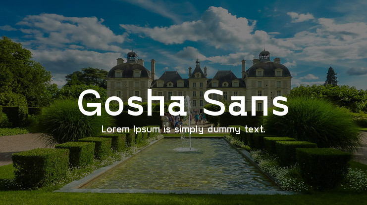 Beispiel einer Gosha Sans Regular-Schriftart