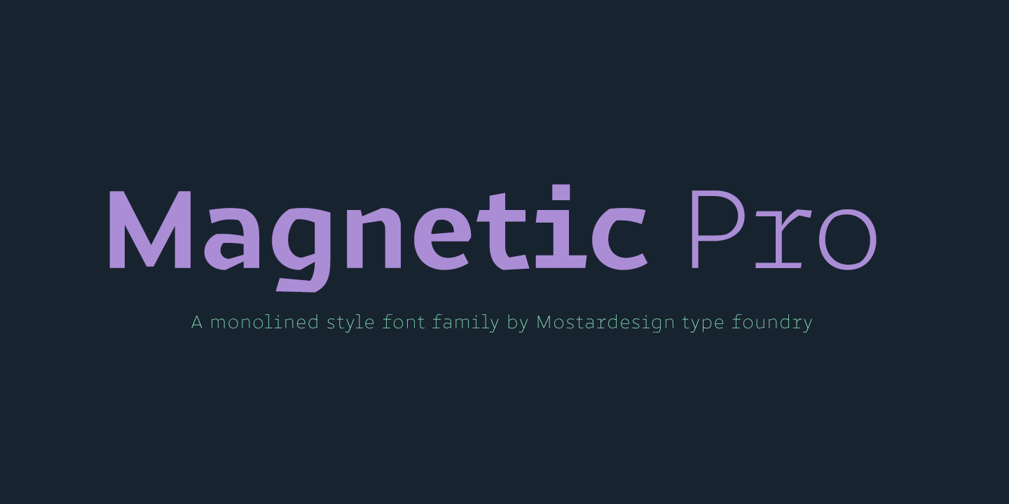 Beispiel einer Magnetic Pro-Schriftart