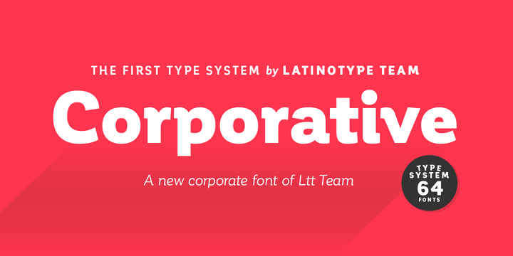 Beispiel einer Corporative Sans Alt-Schriftart