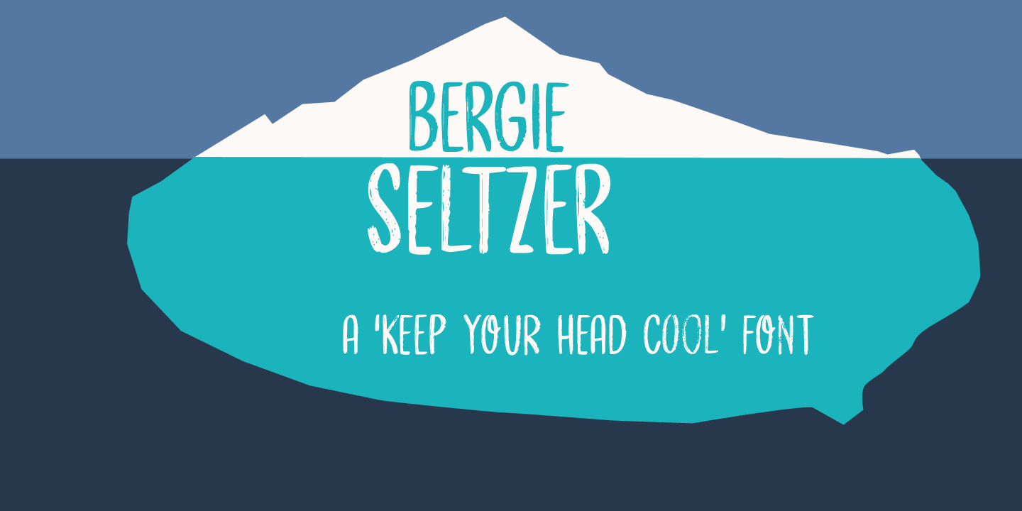 Beispiel einer Bergie Seltzer Italic-Schriftart