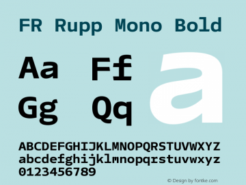 Beispiel einer FR Rupp Mono-Schriftart