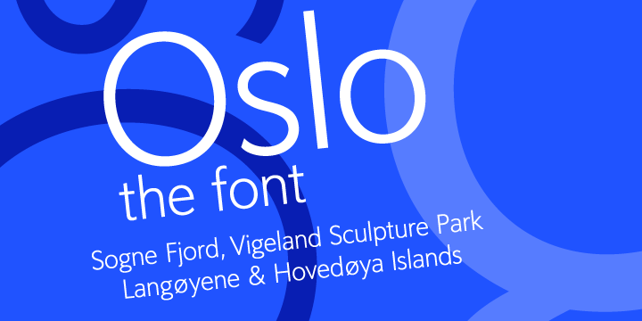 Beispiel einer Oslo Italic-Schriftart