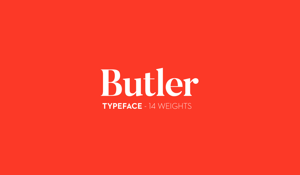 Beispiel einer Butler Medium-Schriftart