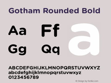 Beispiel einer Gotham Rounded Bold-Schriftart