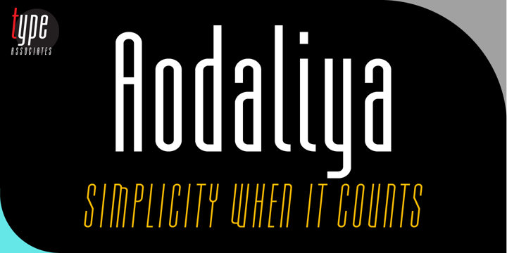 Beispiel einer Aodaliya-Schriftart