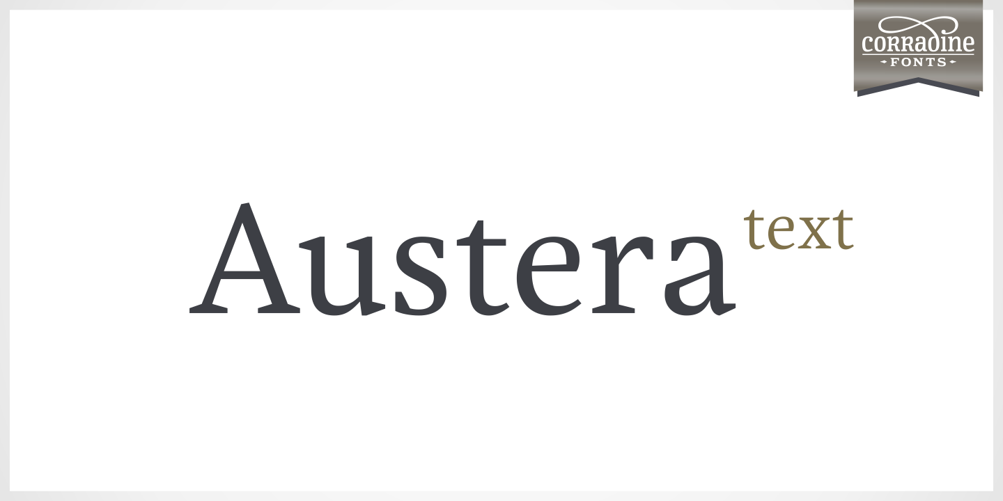 Beispiel einer Austera Text-Schriftart