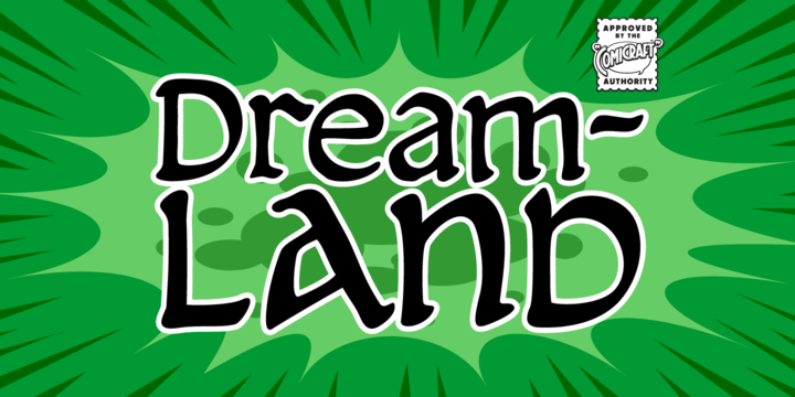 Beispiel einer CC Dreamland Regular-Schriftart