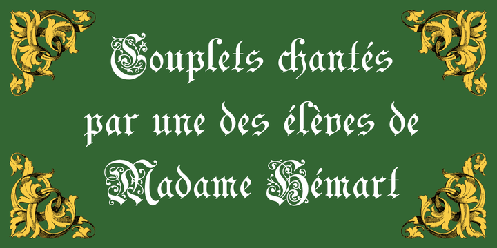 Beispiel einer Celebration Regular-Schriftart