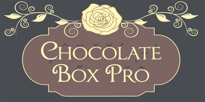 Beispiel einer Chocolate Box Pro-Schriftart