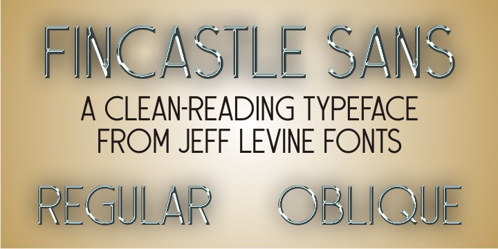 Beispiel einer Fincastle Sans JNL Oblique-Schriftart