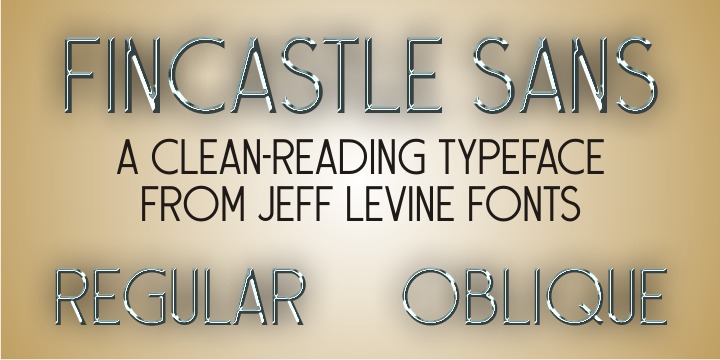 Beispiel einer Fincastle Sans JNL-Schriftart