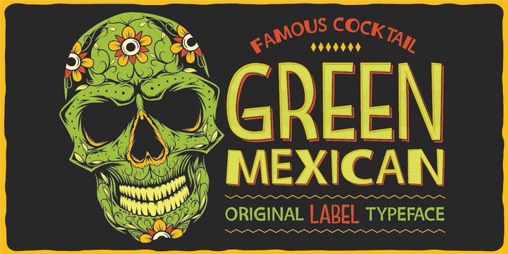Beispiel einer Green Mexican-Schriftart