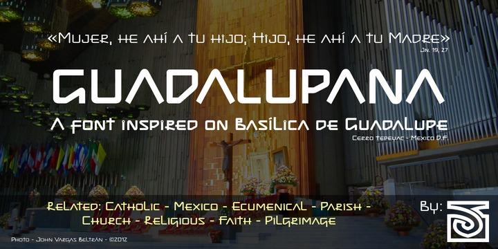 Beispiel einer Guadalupana-Schriftart