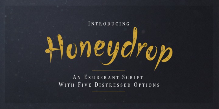 Beispiel einer HoneyDrop-Schriftart