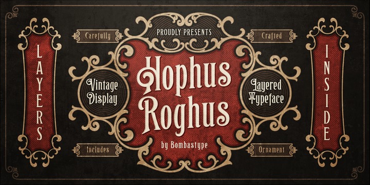 Beispiel einer Hophus Roghus-Schriftart