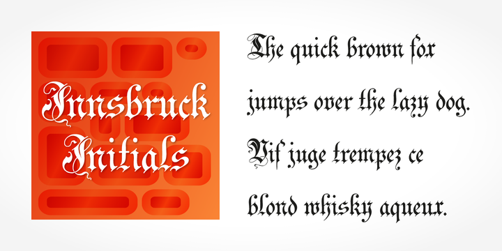 Beispiel einer Innsbruck Initials Regular-Schriftart