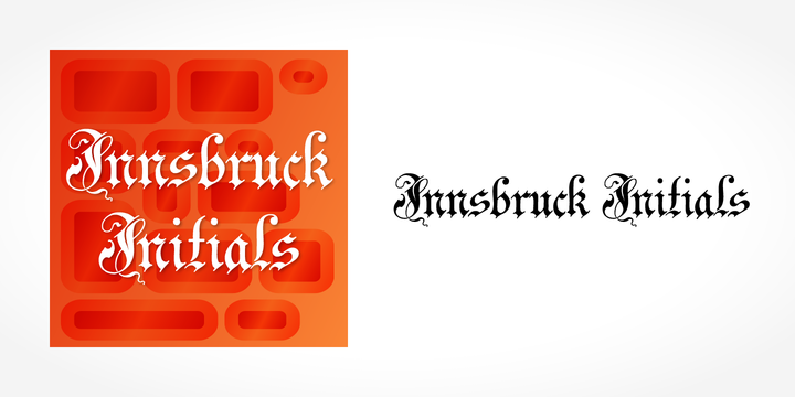 Beispiel einer Innsbruck Initials Regular-Schriftart
