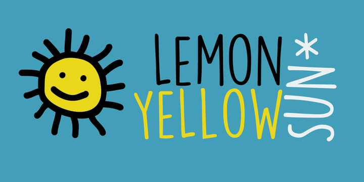 Beispiel einer Lemon Yellow Sun Bold-Schriftart