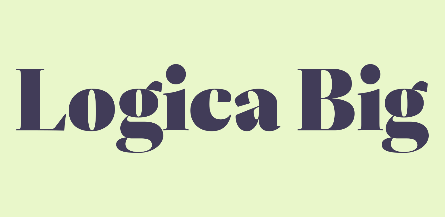 Beispiel einer Logica Big Italic-Schriftart