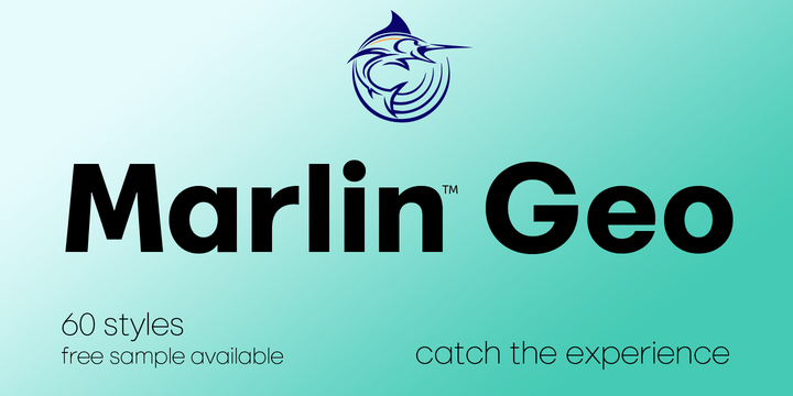 Beispiel einer Marlin Geo Regular-Schriftart