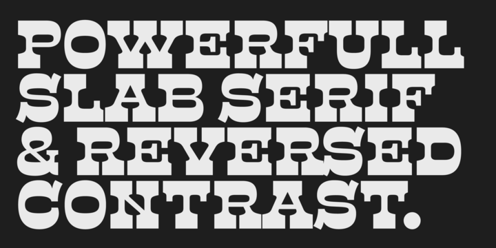 Beispiel einer Presley Slab Light-Schriftart