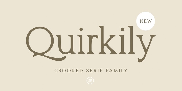 Beispiel einer Quirkily Italic-Schriftart