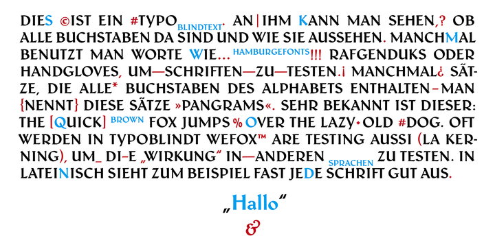 Beispiel einer Schneidler Latein Heavy-Schriftart