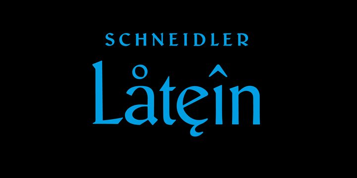 Beispiel einer Schneidler Latein Thin-Schriftart