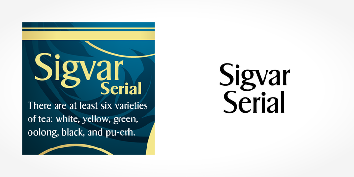 Beispiel einer Sigvar Serial-Schriftart