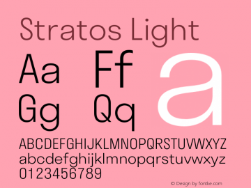Beispiel einer Stratos-Schriftart