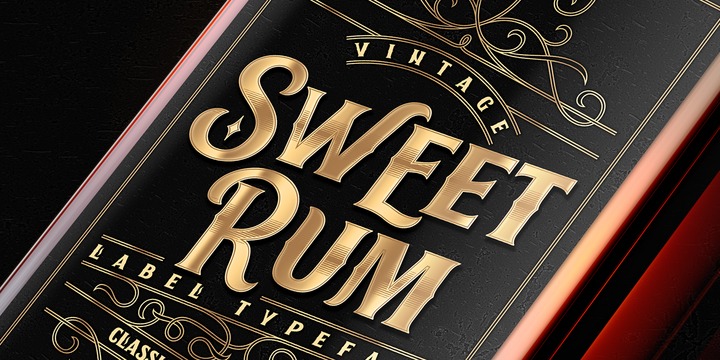Beispiel einer Sweet Rum-Schriftart