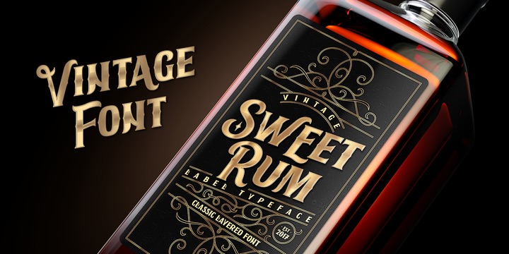 Beispiel einer Sweet Rum Regular-Schriftart