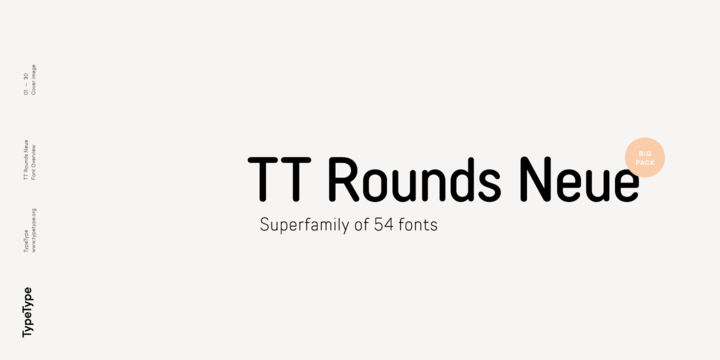 Beispiel einer TT Rounds Neue Condensed-Schriftart