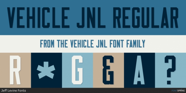 Beispiel einer Vehicle JNL-Schriftart