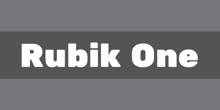 Beispiel einer Rubik One-Schriftart