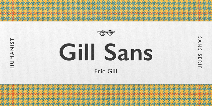 Beispiel einer Gill Sans-Schriftart