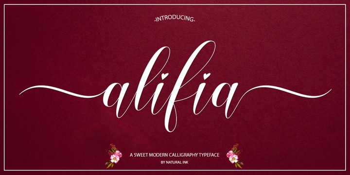 Beispiel einer Alifia-Schriftart
