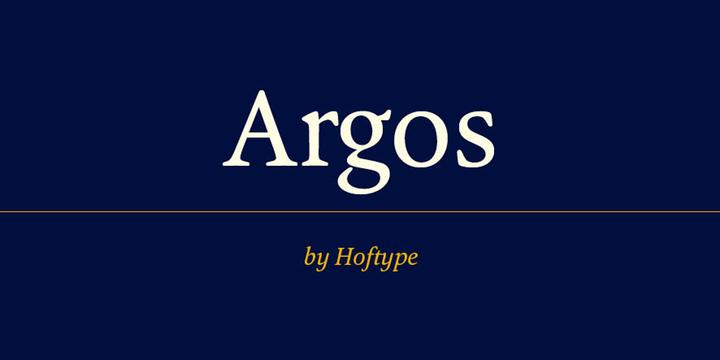 Beispiel einer Argos-Schriftart